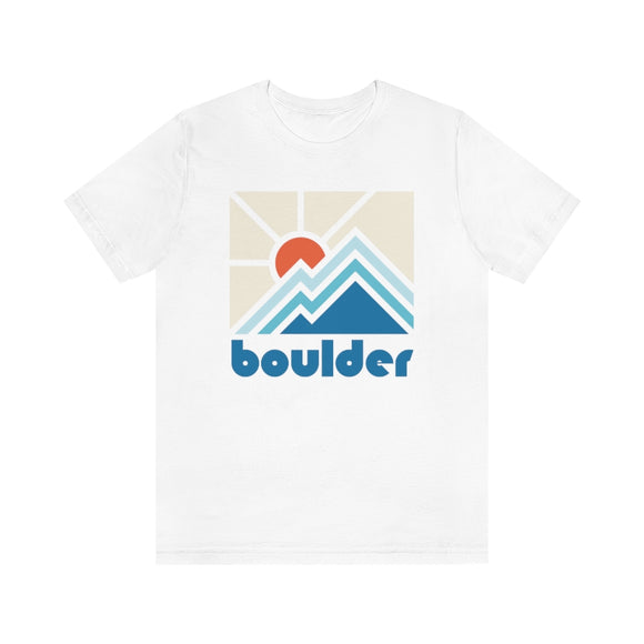 Boulder Shirt, Colorado Retro T-Shirt, Colorful Colorado tee, Boulder Mountain Shirt