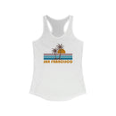 San Francisco, California Women's Tank - Retro Palm Tree Women's Racerback San Francisco Tank Top-2