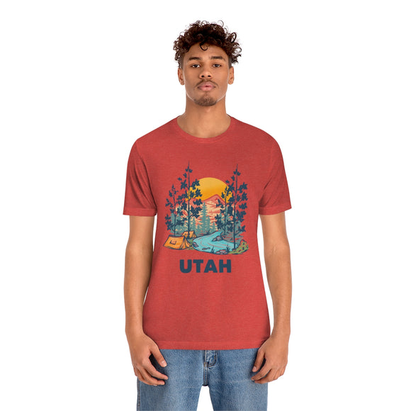 Utah T-Shirt - Mountain Illustration Unisex Utah Shirt