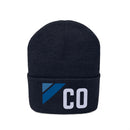 Colorado Beanie - Adult Embroidered Retro Blue Colorado Knit Hat-14