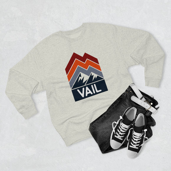 Premium Vail Sweatshirt - Retro Unisex Premium Crewneck Vail, Colorado Sweatshirt