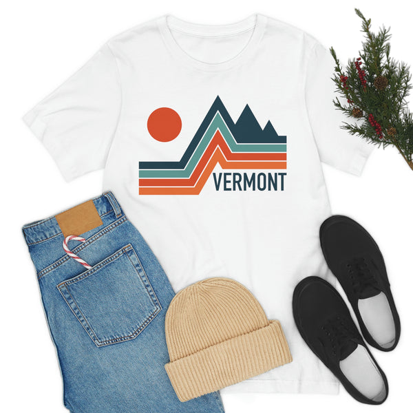 Vermont T-Shirt - Retro Mountain Unisex Vermont Shirt