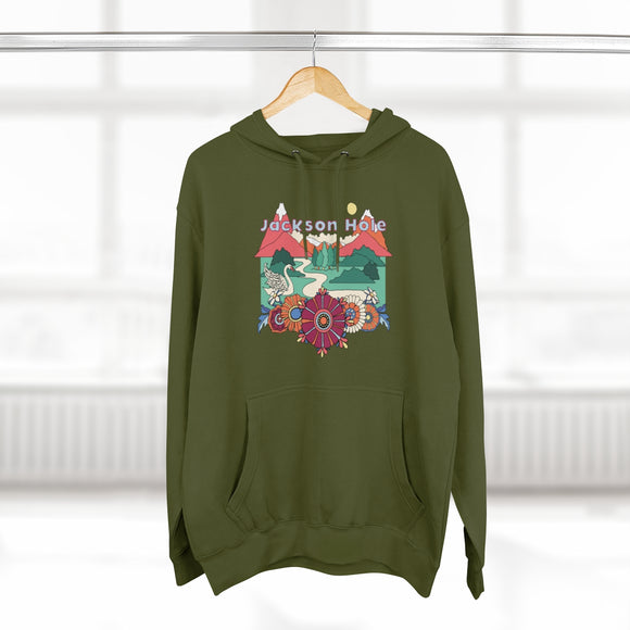 Premium Jackson Hole, Wyoming Hoodie - Boho Unisex Sweatshirt