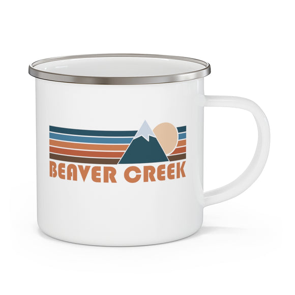 Beaver Creek, Colorado Camp Mug - Retro Mountain Enamel Campfire Beaver Creek Mug