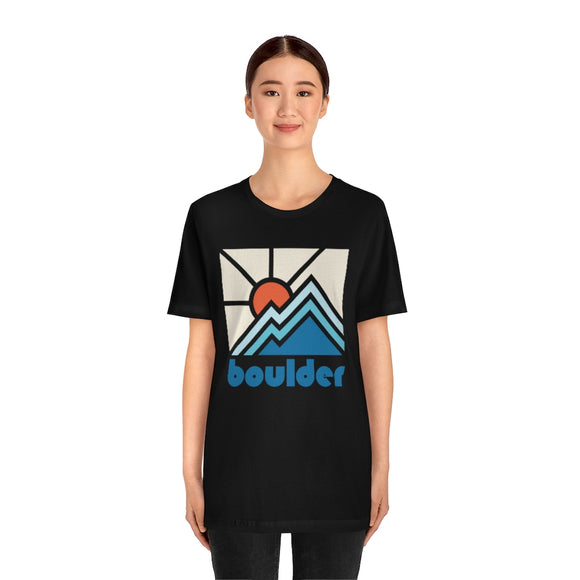 Boulder Shirt, Colorado Retro T-Shirt, Colorful Colorado tee, Boulder Mountain Shirt