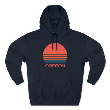 Buy navy Premium Oregon Hoodie - Retro 80s Unisex Sweatshirt