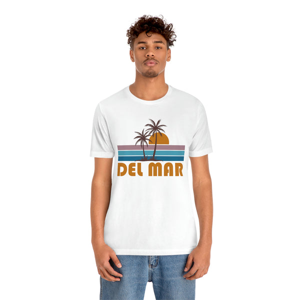 Del Mar, California T-Shirt - Retro Palm Tree Unisex Del Mar Shirt