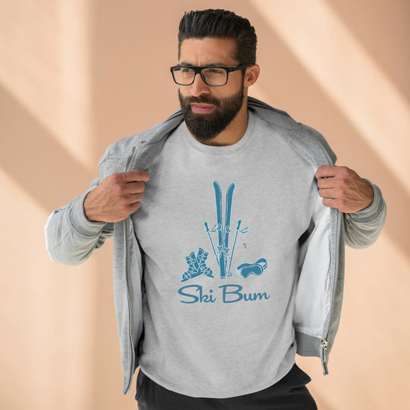 Premium Ski Bum Crewneck Sweatshirt - Retro Unisex Sweatshirt