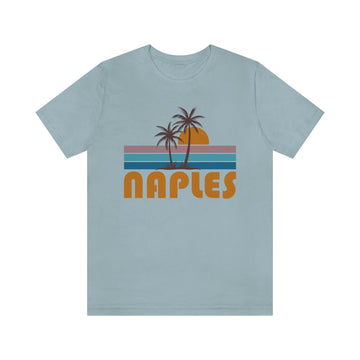 Buy light-blue Naples, Florida T-Shirt - Retro Palm Tree Unisex Naples Shirt