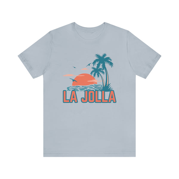 La Jolla, California T-Shirt - Retro Palm Tree & Beach Unisex La Jolla Shirt