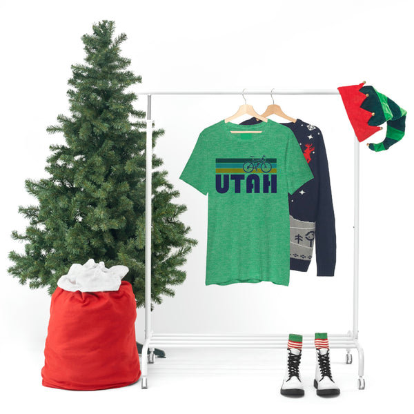 Utah T-Shirt - Retro Mountain Bike Adult Unisex Utah T Shirt