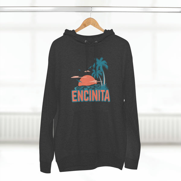 Premium Encinitas, California Hoodie Hoodie - Palm Tree Unisex Sweatshirt