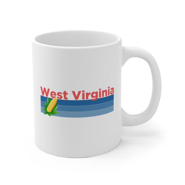 West Virginia Camp Mug - Ceramic Retro Corn West Virginia Mug
