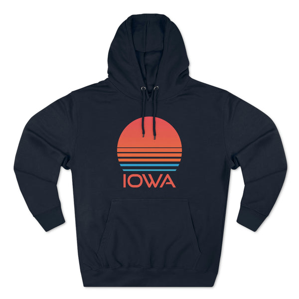Premium Iowa Hoodie - Retro 80s Unisex Sweatshirt