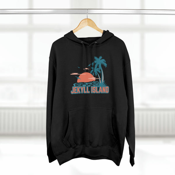 Premium Jekyll Island, Georgia Hoodie - Palm Tree Unisex Sweatshirt