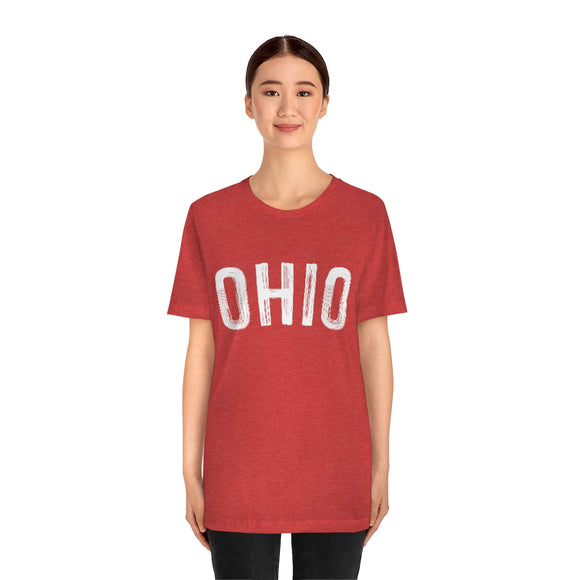Ohio T-Shirt - Paint Text Unisex Ohio Shirt
