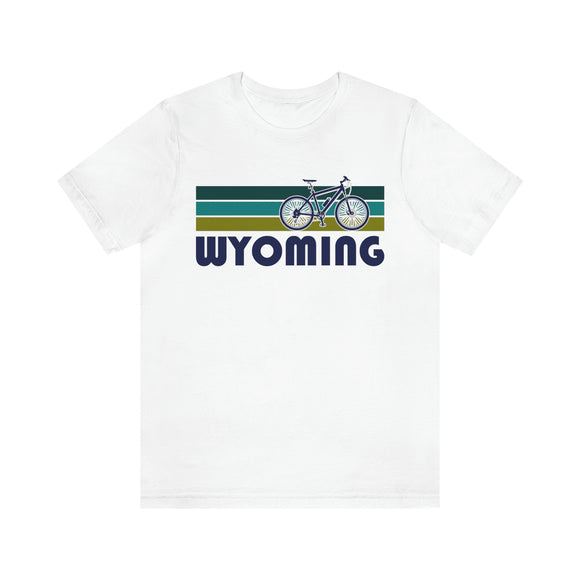 Wyoming T-Shirt - Retro Mountain Bike Adult Unisex Wyoming T Shirt