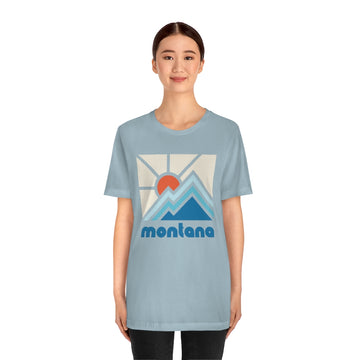 Montana Shirt, Montana Retro T-Shirt, Colorful Montana tee, Montana Mountain Shirt - 0