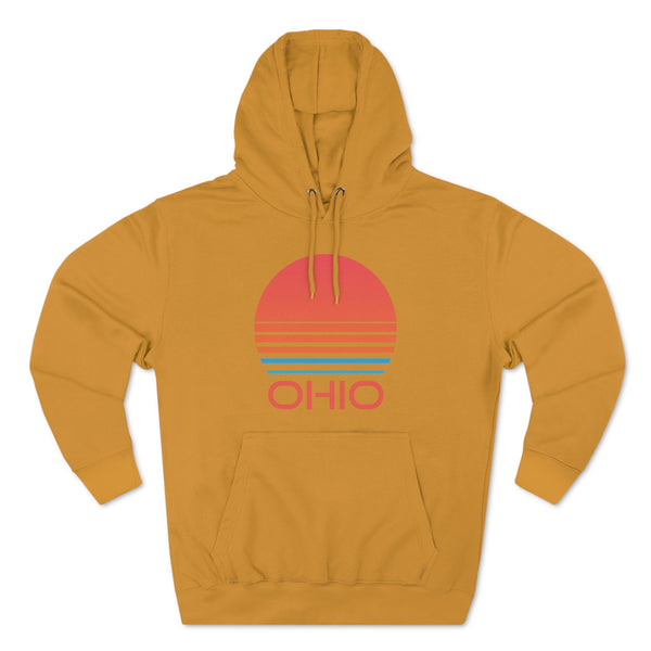 Premium Ohio Hoodie - Retro 80s Unisex Sweatshirt