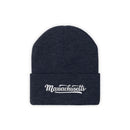 Massachusetts Beanie - Adult Hand Lettered Embroidered Massachusetts Knit Hat-9