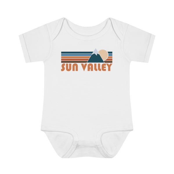 Sun Valley Baby Bodysuit - Retro Mountain Sun Valley, Idaho Baby Bodysuit