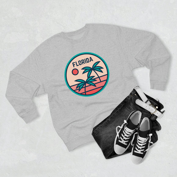 Premium Florida Crewneck Sweatshirt - Retro Unisex Sweatshirt