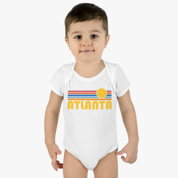 Atlanta Baby Bodysuit - Retro Sun Atlanta, Georgia Baby Bodysuit