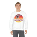 San Diego, California Sweatshirt - Unisex Retro Palm Tree Crewneck San Diego Sweatshirt-5