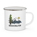 Washington Camp Mug - Retro Enamel Camping Washington Mug-3