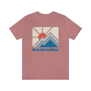 Buy heather-mauve Breckenridge Shirt, Colorado Retro T-Shirt, Colorful Colorado tee, Breckenridge Mountain Shirt