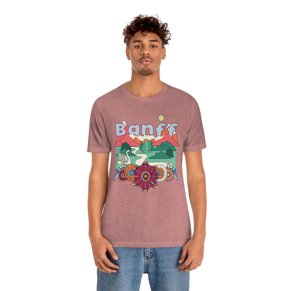 Banff Shirt, Canada Retro T-Shirt, Hippie Style Canada tee, Banff Mountain Shirt