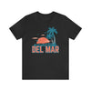 Del Mar, California T-Shirt - Retro Palm Tree & Beach Unisex Del Mar Shirt