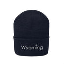 Wyoming Knit Beanie - Adult Embroidered Snowflake Wyoming Knit Hat-14