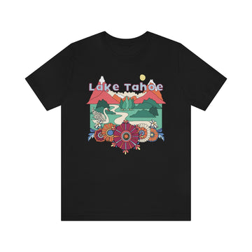 Buy black Lake Tahoe T-Shirt - Retro Mountain / Hippie Style Lake Tahoe, California Shirt