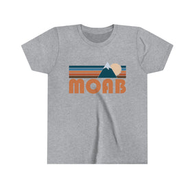 Moab Youth T-Shirt - Retro Mountain Utah Kid's TShirt