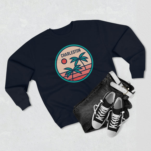 Premium Charleston, South Carolina Crewneck Sweatshirt - Retro Unisex Sweatshirt