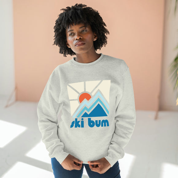 Premium Ski Bum Crewneck Sweatshirt - Retro Unisex Sweatshirt