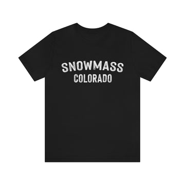 Buy black Snowmass, Colorado Shirt - Paint Text Unisex Snowmass T-Shirt