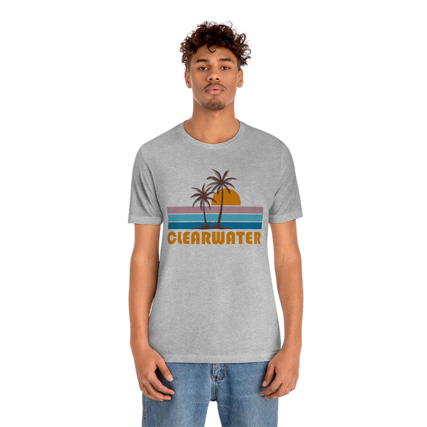 Clearwater, Florida T-Shirt - Retro Palm Tree Unisex Clearwater Shirt