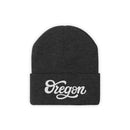 Oregon Beanie - Adult Hand Lettered Embroidered Oregon Knit Hat-13