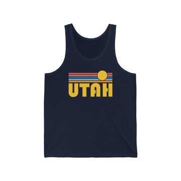 Utah Tank Top - Unisex Utah Tank Top Retro Sun