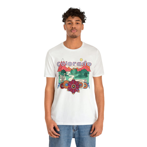 Colorado Shirt, Colorado Retro T-Shirt, Hippie Style Colorado tee, Colorado Mountain Shirt
