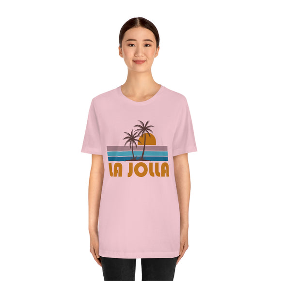 La Jolla, California T-Shirt - Retro Palm Tree Unisex La Jolla Shirt