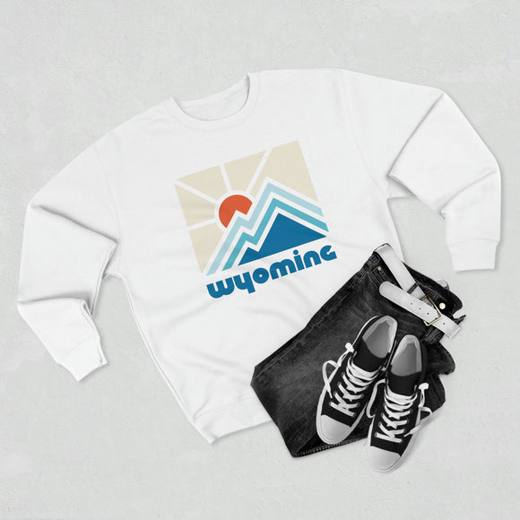 Premium Wyoming Crewneck Sweatshirt - Retro Unisex Sweatshirt