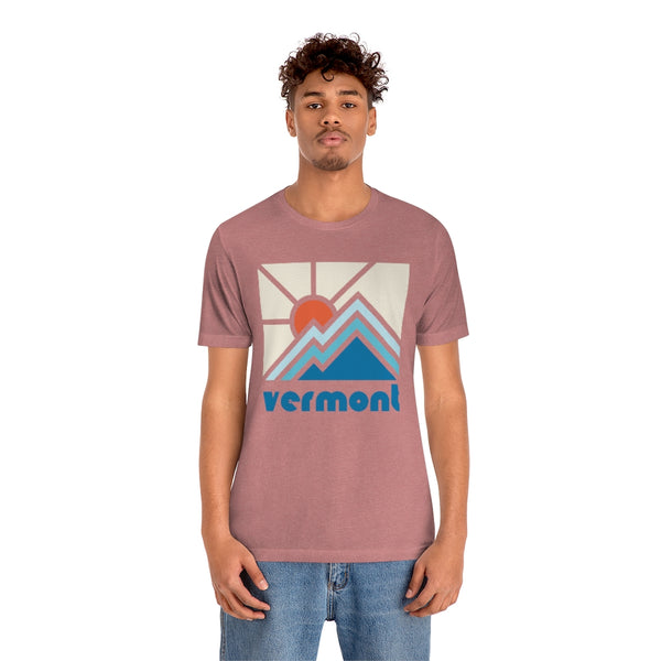 Vermont Shirt, Vermont Retro T-Shirt, Colorful Vermont tee, Vermont Mountain Shirt