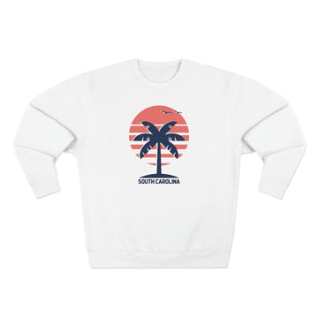 Buy white Premium South Carolina Crewneck Sweatshirt - Retro Unisex Sweatshirt