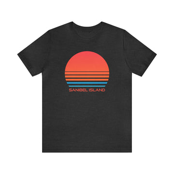 Buy dark-grey-heather Sanibel Island, Florida T-Shirt - Retro 80s Unisex Sanibel Island Shirt