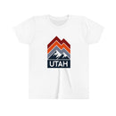 Utah Youth T-Shirt - Mountain Lines Utah Kid's TShirt-2