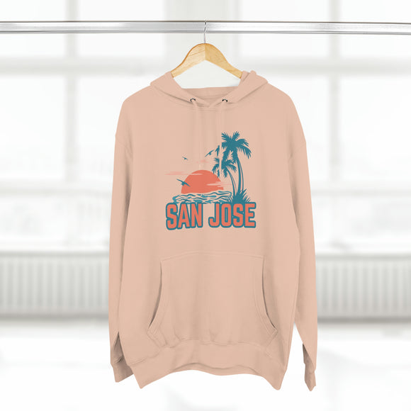 Premium San Jose, California Hoodie - Palm Tree Unisex Sweatshirt
