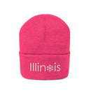 Illinois Knit Beanie - Adult Embroidered Snowflake Illinois Knit Hat-18